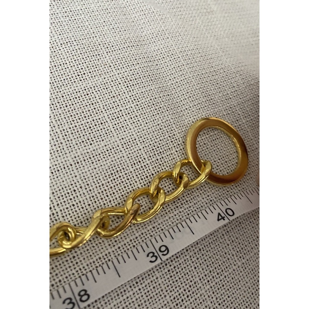 Vintage Gold Link Waist Chain Belt Large 90s Y2K Toggle Ring - Picture 5 of 5